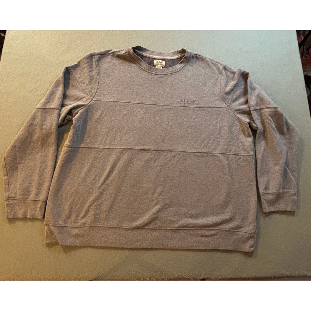 LL Bean Crewneck Sweatshirt Mens XXL Gray Long Sleeve Pullover 515149 Gorpcore